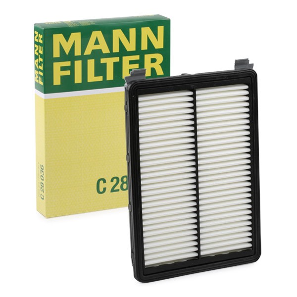 C 28 036 MANN-FILTER Air filters HYUNDAI 40mm, 199mm, 279mm, Filter Insert