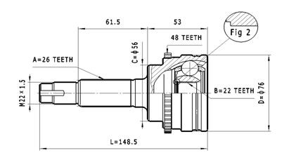 STATIM C.582 Joint kit, drive shaft A020L2119