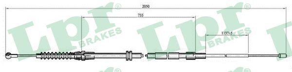 Volkswagen EOS Brake cable 10849427 LPR C1117B online buy