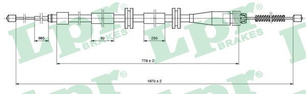Renault KANGOO Hand brake cable LPR C1664B cheap