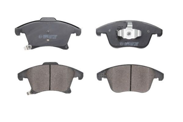 ABE C1G069ABE Brake pad set Front Axle, with acoustic wear warning, with adhesive film, with spring