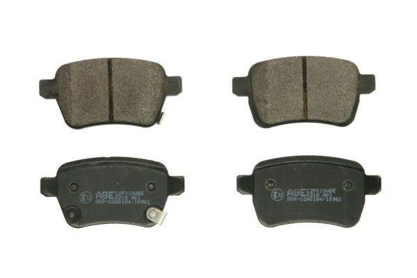 ABE C2F019ABE Brake pad set Rear Axle, with acoustic wear warning