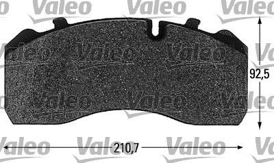 29095 VALEO PREMIUMPACK Front Axle, excl. wear warning contact, without lock screw set Height: 92mm, Width: 210,3mm, Thickness: 30mm Brake pads 541675 buy