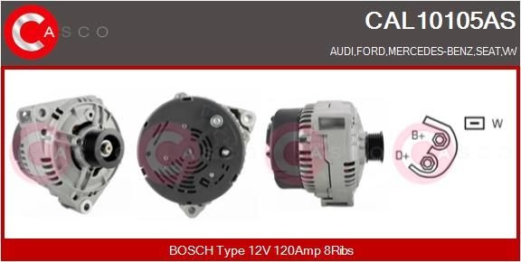 Audi A6 Alternator 10876305 CASCO CAL10105AS online buy