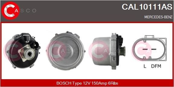 CASCO 12V, 150A, M8, CPA0193, Ø 50 mm, with integrated regulator Number of ribs: 6 Generator CAL10111AS buy