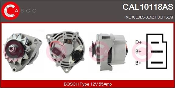 Original CAL10118AS CASCO Alternator SMART