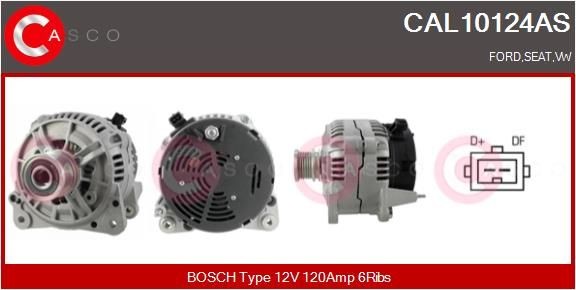 CASCO CAL10124AS Alternator 12V, 120A, CPA0121, with integrated regulator