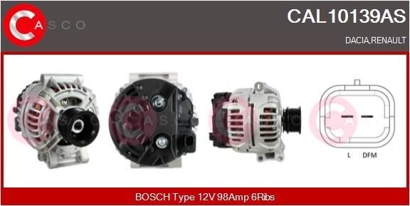 CASCO CAL10139AS V-Ribbed Belt Set 7701477694