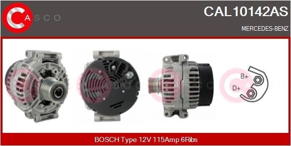 CASCO CAL10142AS Alternator A0121542402