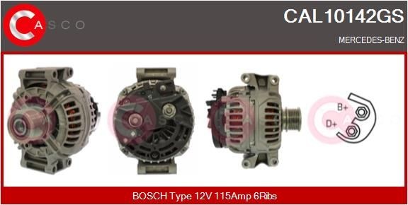 CASCO CAL10142GS Alternator A013 154 34 02