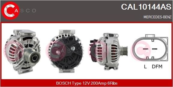 CASCO CAL10144AS Alternator 12V, 200A, CPA0155, Ø 50 mm, with integrated regulator