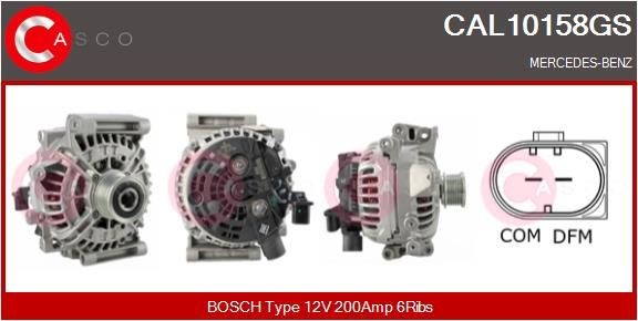 CASCO 12V, 200A, CPA0154, with integrated regulator Number of ribs: 6 Generator CAL10158GS buy