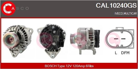 CASCO CAL10240GS Lichtmaschine für MULTICAR M26 LKW in Original Qualität