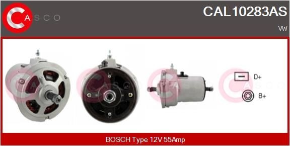 CAL10283AS CASCO Generator SMART 12V, 55A, CPA0090, with integrated regulator