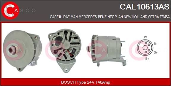 CASCO 24V, 140A, CPA0124, mit integriertem Regler Lichtmaschine CAL10613AS kaufen