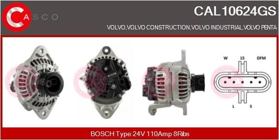 CAL10624GS CASCO Lichtmaschine VOLVO FH 12