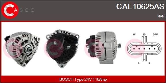 CASCO CAL10625AS Lichtmaschine für MAN TGX LKW in Original Qualität