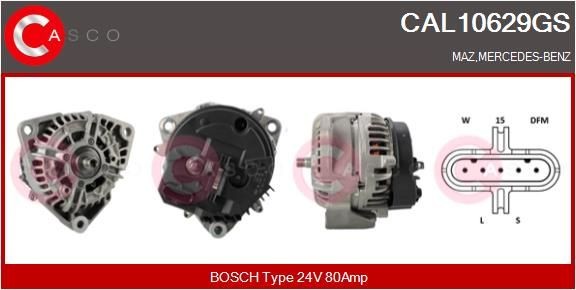 CASCO CAL10629GS Lichtmaschine für MERCEDES-BENZ ATEGO 2 LKW in Original Qualität