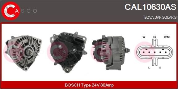 CASCO 24V, 80A, CPA0142, mit integriertem Regler Lichtmaschine CAL10630AS kaufen