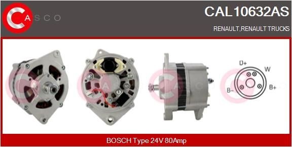 CAL10632AS CASCO Lichtmaschine RENAULT TRUCKS Midlum