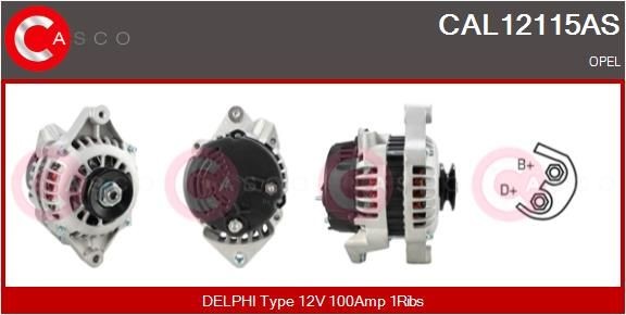 CASCO CAL12115AS Alternator 9119309