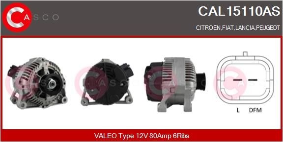 CASCO CAL15110AS Alternator 9649611780