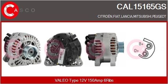 CASCO CAL15165GS Alternator 5705-5J