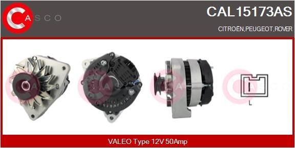 CASCO CAL15173AS Alternator 12V, 50A, CPA0037, with integrated regulator