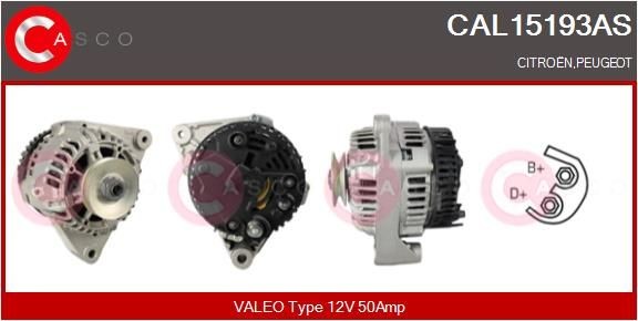 CASCO 12V, 50A, CPA0094, with integrated regulator Generator CAL15193AS buy