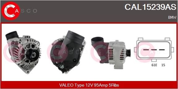 CASCO CAL15239AS Alternator 12-31-2-246-078