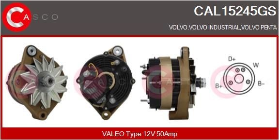 CASCO 12V, 50A, M6, CPA0113, with integrated regulator Generator CAL15245GS buy