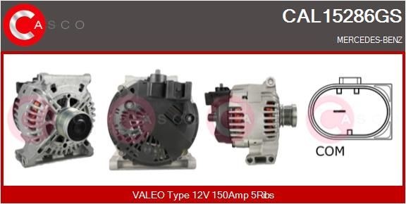 CAL15286GS CASCO Generator MERCEDES-BENZ 12V, 150A, CPA0206, Ø 50 mm, with integrated regulator