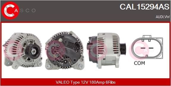 CASCO 12V, 180A, CPA0149, Ø 58 mm, with integrated regulator Number of ribs: 6 Generator CAL15294AS buy