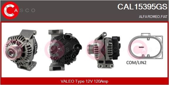 CASCO 12V, 120A, M8, CPA0057, Ø 54 mm Number of ribs: 6 Generator CAL15395GS buy