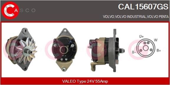 CASCO 24V, 55A, CPA0116, mit integriertem Regler Lichtmaschine CAL15607GS kaufen