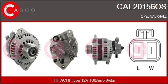 CASCO CAL20156OS Alternator 2506102
