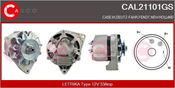 CASCO CAL21101GS Alternator 3 218 239 R 91
