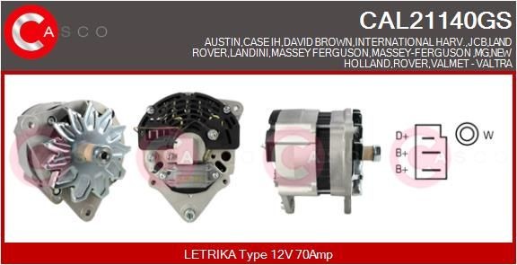 CASCO 12V, 70A, M6, CPA0008 Generator CAL21140GS buy