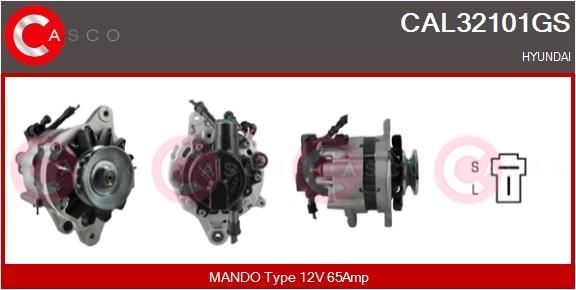 CASCO 12V, 65A, M6, CPA0023, Ø 80 mm, with integrated regulator Generator CAL32101GS buy
