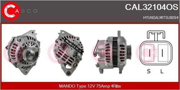 CASCO CAL32104OS Alternator MD 136839