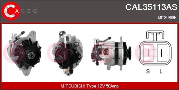 CAL35113AS CASCO Generator MITSUBISHI 12V, 50A, CPA0054, with integrated regulator