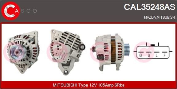 CASCO CAL35248AS Alternator MN163016