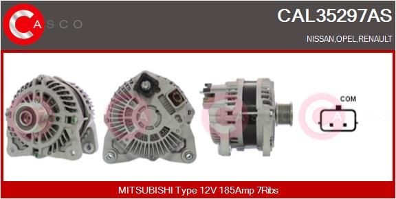 CASCO CAL35297AS Alternator 12V, 185A, M8, CPA0208, Ø 49 mm