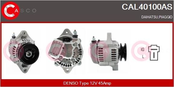 CASCO 12V, 45A, CPA0025, Ø 74 mm, with integrated regulator Generator CAL40100AS buy