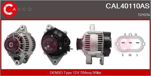 CASCO 12V, 70A, CPA0114, with integrated regulator Number of ribs: 5 Generator CAL40110AS buy