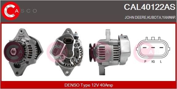 CASCO 12V, 40A, M6 B+, CPA0314, Ø 68 mm, with integrated regulator Generator CAL40122AS buy