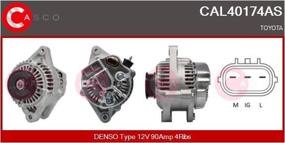 CASCO CAL40174AS Alternator 12V, 90A, M6, CPA0062, Ø 55 mm