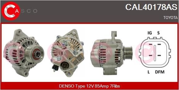 CASCO 12V, 85A, M6, CPA0194, Ø 58 mm Number of ribs: 7 Generator CAL40178AS buy