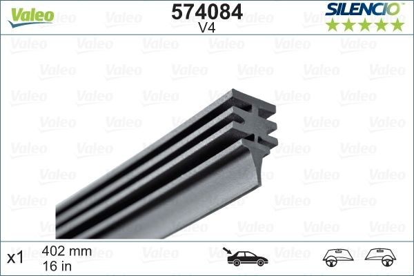 Iveco Wiper Blade Rubber VALEO 574084 at a good price