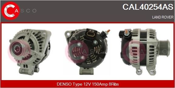 CASCO CAL40254AS Alternator 12V, 150A, M8, CPA0320, Ø 57 mm, with integrated regulator
